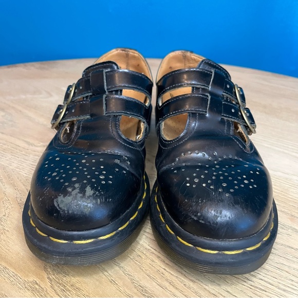 Dr. Martens 8065 Patent Leather Mary Jane Black Buckle Shoes Women’s Size 6 - Picture 5 of 11